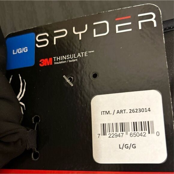Spyder 3M Thinsulate Gloves Size Large - Picture 3 of 5